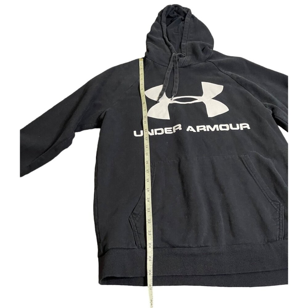 Under Armour Black Hoodie Pullover Sweatshirt Mens Size Medium - Picture 7 of 13